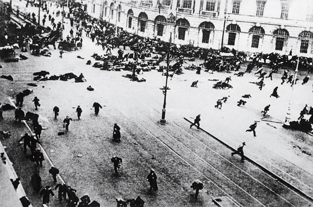 Soviet Army opens fire on civilians