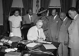 Executive order signed by President Truman