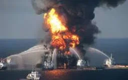 The Deepwater Horizon oil rig Explodes
