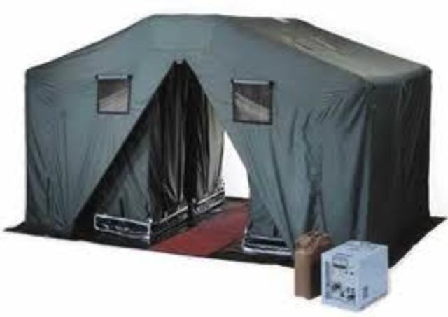 Brian makes a shelter