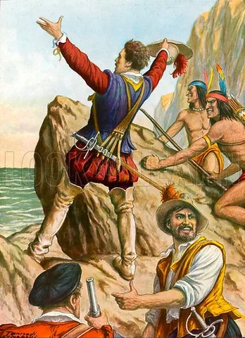 Vasco núñez de balboa discovers the Pacific Ocean