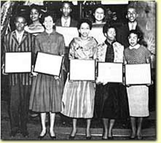 "Little rock nine" come to school