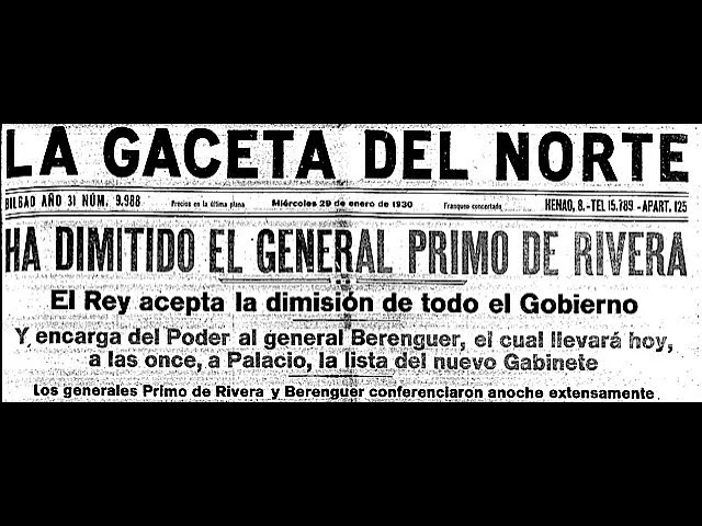 Dimisión de Primo de Rivera