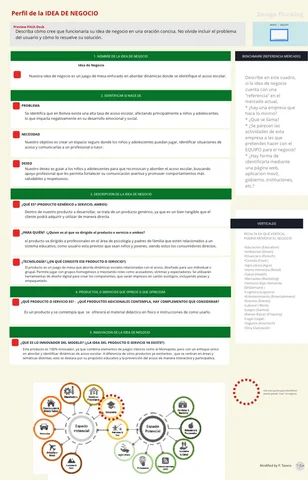 Perfil de la idea de negocio