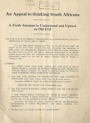 Impacts on Apartheid