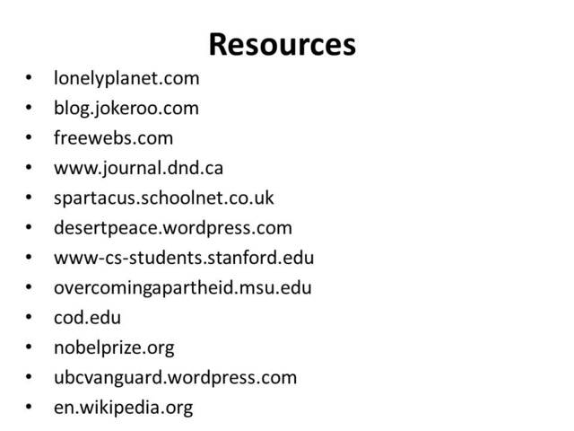 Resources