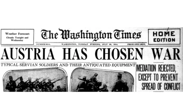 Austria-Hungary declares war on Serbia