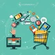 47628645 infografía fondo de comercio electrónico concepto de negocio fije los iconos