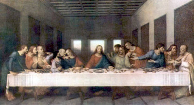 Da Vinci paints The Last Supper