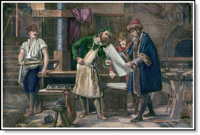 Johann Gutenberg Invents the Printing Press