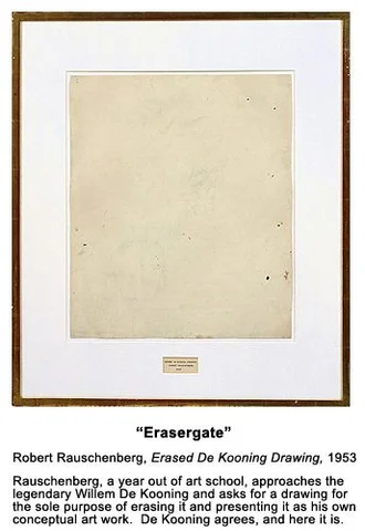 Dibuix de De Kooning esborrat