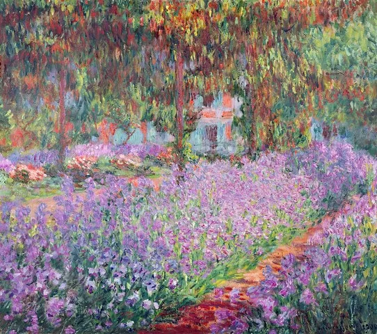 De tuin van de kunstenaar in Giverny (Impressionisme)