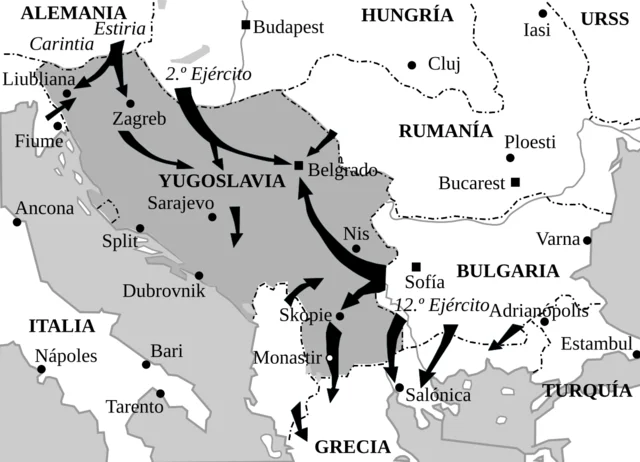 Alemania invade Grecia y Yugoslavia