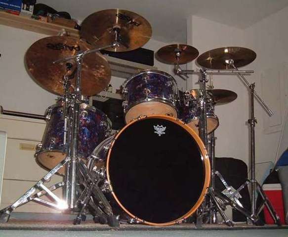 Justin's first drum kit