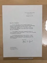 Letters between Nixon and Agnew about Agnew Resignation