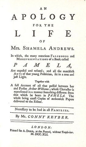 Henry Fielding's "Shamela" is published