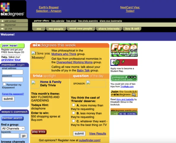Launch of SixDegrees.com