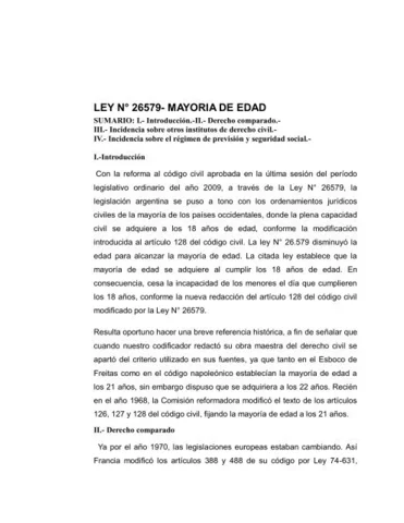 CAMBIO EN LA MAYORIA DE EDAD
