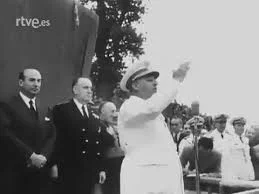 Inauguración del pantano de Arroyo de Ebro por Franco