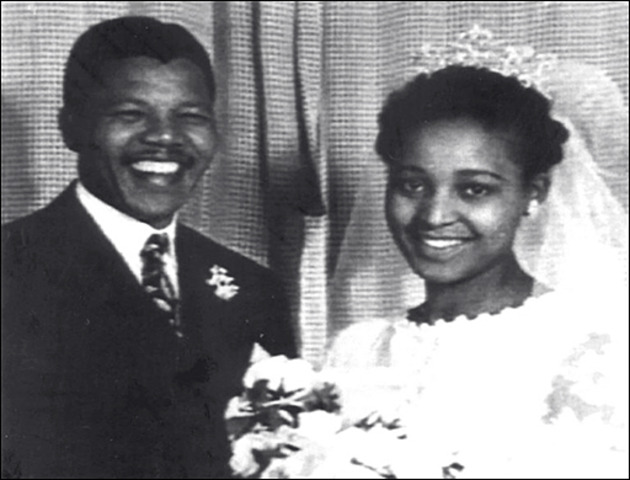 Mandela divorces Evelyn Mase and marries Winnie Madilizela.