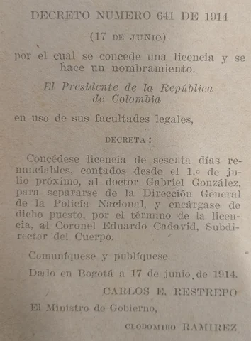 Directores Policía Nacional