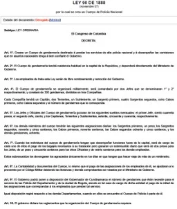 Creación del Cuerpo de Policía Nacional