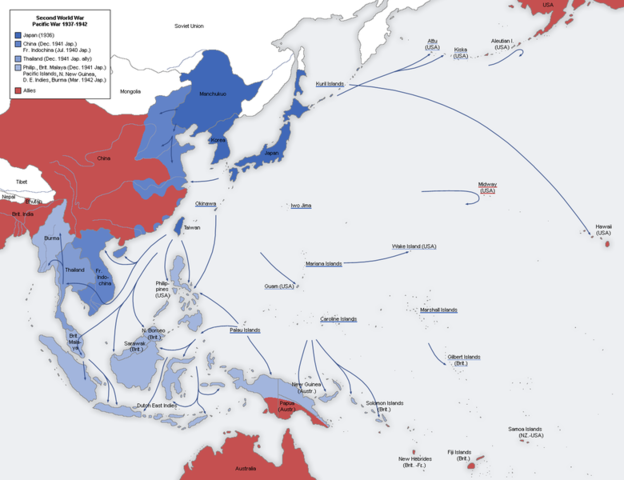 Japan Invades China and small Pacific Islands