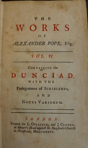 Alexander Pope's "The Dunciad"