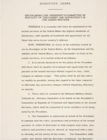 Integration of armed forces part I