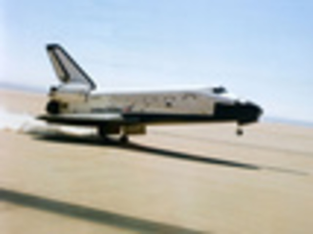 Columbia Makes First "Touchdown" Landing