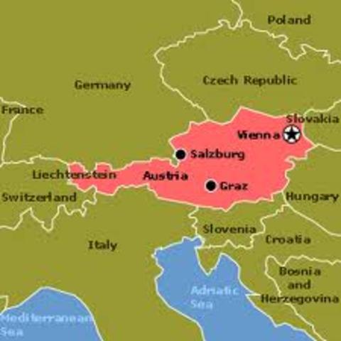 Germany incorporates Austria in the Anschluss (Union).