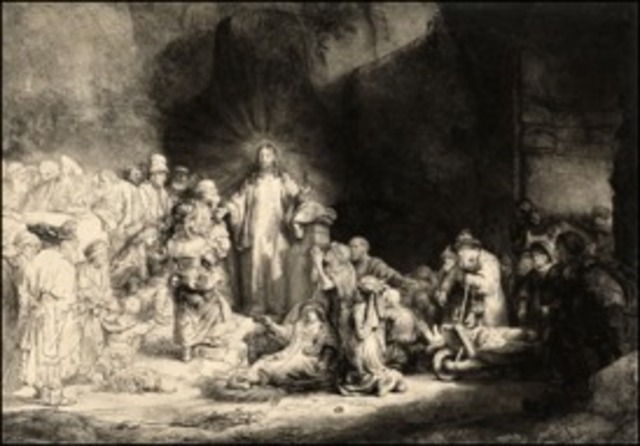Christ with the Sick around Him, Receiving the Children - Rembrandt