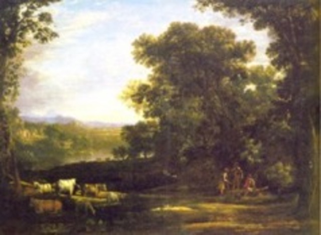 Landscape with Cattle and Peasant - Lorrain