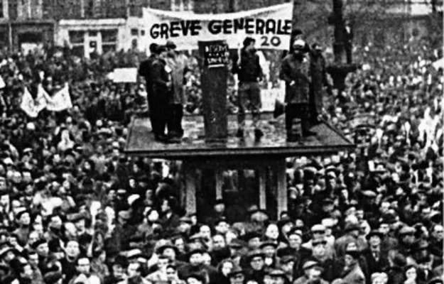 Huelga general contra el partido fascista