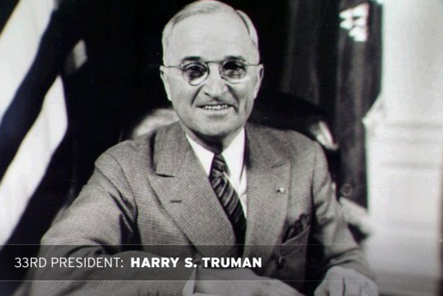 •	Harry Truman becomes the first president to address the nation on TV from the White House.