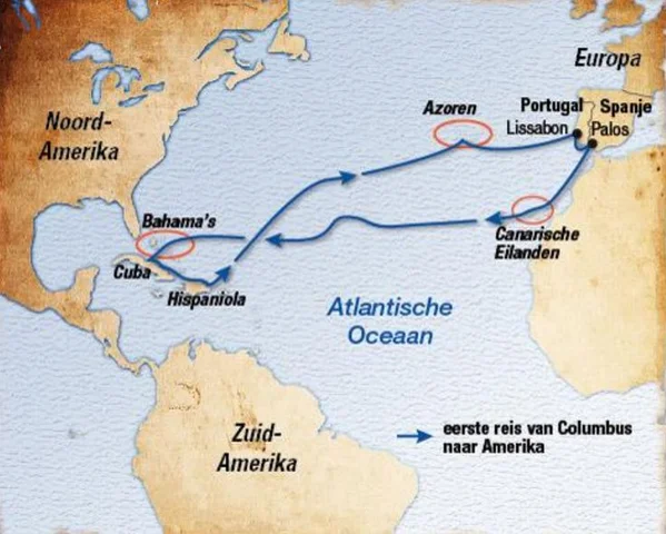 Columbus ontdekt Amerika