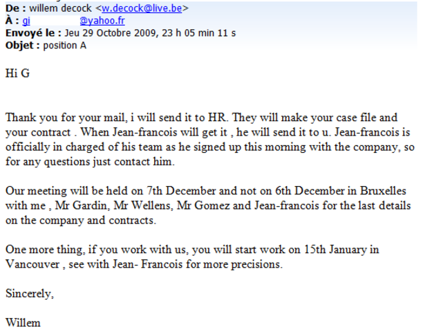 Premier courrier électronique