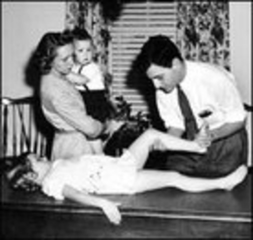 •	Polio vaccine announced to the world by Dr. Jonas Salk and Dr. Thomas Francis.