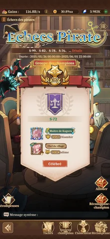 Victoire à Echec de Pirate XI