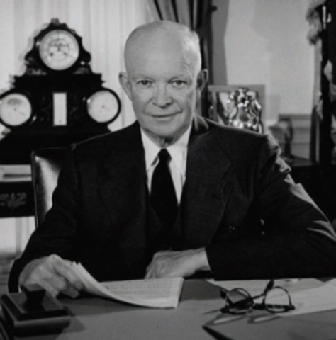 President Eisenhower and Congress add the words “Under God” to the Pledge of Allegiance.