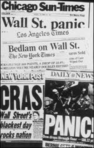 New York Stock Exchange Suffers Huge Drop on "Black Monday"