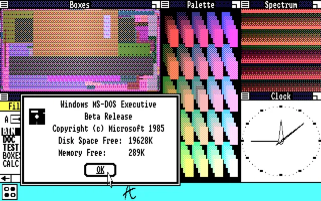 Lanzamiento de Microsoft Windows 1.0 y°Aparición de las primeras computadoras portátiles (laptops)