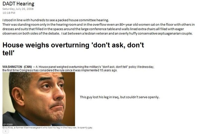 DADT Hearing