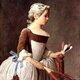 1740 france  jean baptiste simeion chardin (1699 1779). young girl with battledore and shuttlecock. (2)