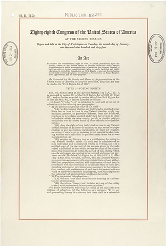 Civil Rights Act 1964 passed