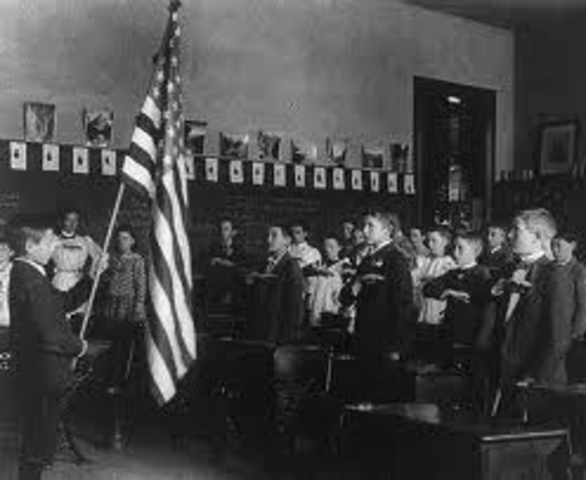 Eisenhower and Congress add "Under God" to Pledge of Allegiance