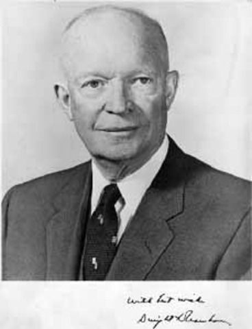 President Eisenhower and Congress add the words "Under God" to the Pledge of Alligence