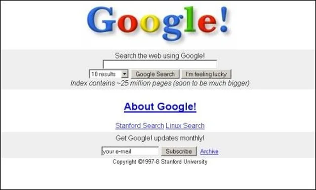 1997. Buscador Google. Google Inc