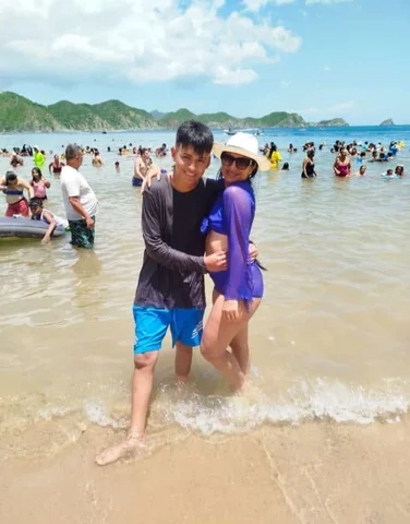 I went to the sea with my mom