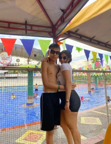 I went to the pool with my beautiful mother